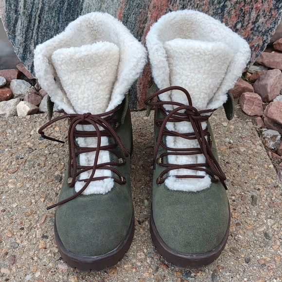 Skechers trail troop mid hiker lace up suede leather boots womens 7.5 - Picture 3 of 11